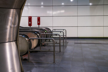  Subway station with escalator