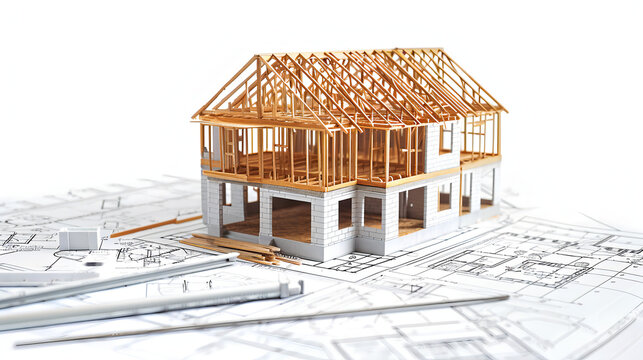 house model under construction