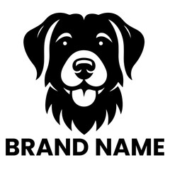 Dog Logo vector art illustration black color, the puppy vector logo illustration, icon , symbol