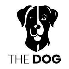 Dog Logo vector art illustration black color, the puppy vector logo illustration, icon , symbol