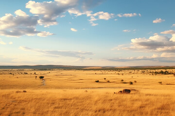 Serengeti national park landscape tanzania africa - obrazy, fototapety, plakaty