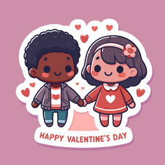 cute illustration of a couple holding hands with a romantic feel