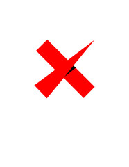 check mark and cross