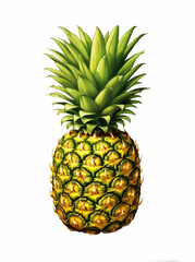 Fototapeta premium Isolated Pineapple on White Background