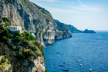 Overview of the amazingly beautiful Amalfi Coast in southern Italy.
