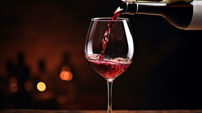 A dynamic image showing red wine