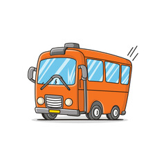 Bus crash with white background vector