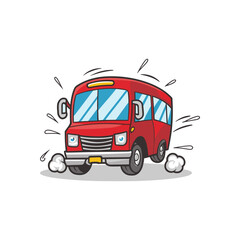 Bus crash with white background vector