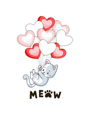 cute cat t shirt design