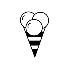 ice cream icon in white background