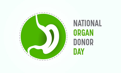 Fototapeta premium National Organ Donor Day is observed every year in February 14. National Donor Day. Health and Medical Awareness Vector template for banner, card, poster and background design. Vector illustration.