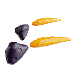 Massive Asteroid in 3D Icon Style