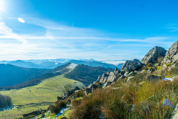 Fototapeta na wymiar Top of Mount Adarra, municipality of Urnieta in Gipuzkoa. Basque Country