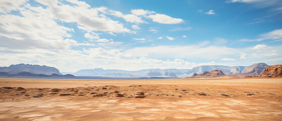 Fototapeta na wymiar Empty desert landscape