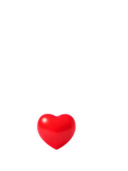red heart isolated on white