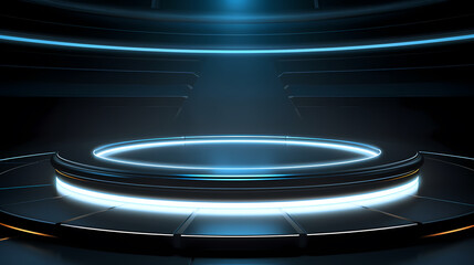 Podium, booth, stage, product background for product display, blank display