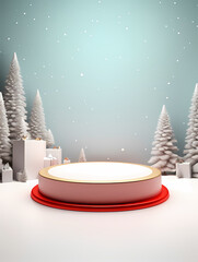 Podium, booth, stage, product background for product display, blank display