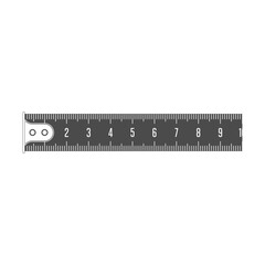 Ruler measure tape. Measuring tape in mm for tool roulette or ruler.