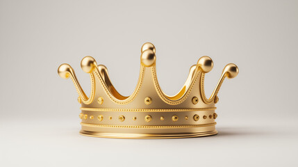regal golden crown, Gold crown isolated. Golden crown, Gold crown isolated on white background, illustration, generative ai
