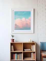 Fototapeta na wymiar Dreamy Cloudscape Horizons: Vintage Sunrise Wall Art and Print of Clouds