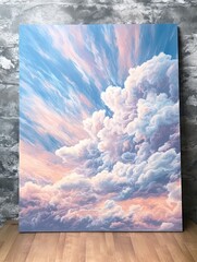 Dreamy Cloudscape Horizons: Landscape Print of a Stunning Cloudy Sky for Perfect Wall Decor