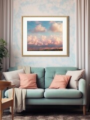 Dreamy Cloudscape Horizons - Midday Mirage Vintage Art Print Wall Decor