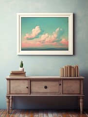 Dreamy Cloudscape Horizons - Vintage Art Print, Midday Mirage, Wall Decor