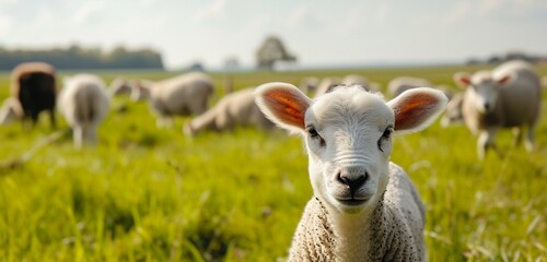 Fototapeta premium sheep in the field