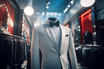 male mannequin wearing a suit - obrazy, fototapety, plakaty