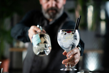 Aromatic Gin Tonic Cocktail