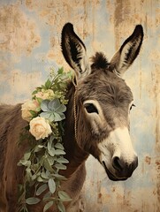 Farmhouse Animal Portraits: Vintage Donkey Days in a Beautiful Print Landscape