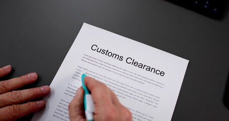 Customs Clearance And Import Duty Concept