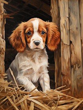 Playful Pastured Pups: Farmhouse Animal Portraits for Whimsical Wall Art