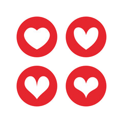 Set of heart icon. Love symbol, love sign collection.