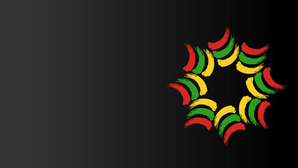 Black history month feburary 2024 vector design illustration