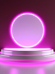 Podium, booth, stage, product background for displaying products, 3D rendering