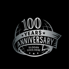 100 years anniversary design template. 100th logo. Vector and illustration. 