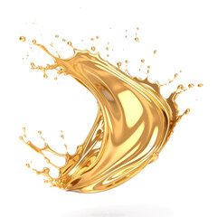 Splash of gold isolated on transparency background PNG