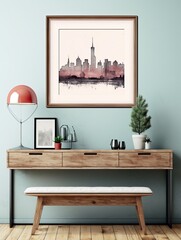 Hand-Drawn City Skylines: Vintage Art Prints for Urban Unveiling