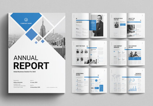 Annual Report Layout Design Template