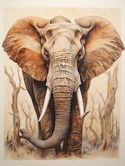 Hand-Drawn Wildlife Artistry: Exquisite Animal Art Wall Hangings for Nature Lovers