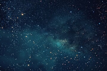 Starry night sky with varying intensities of blue and scattered starlight. - obrazy, fototapety, plakaty