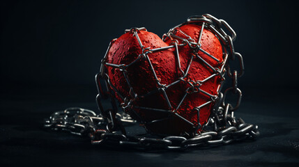 Obraz na płótnie Canvas Valentines Day red heart