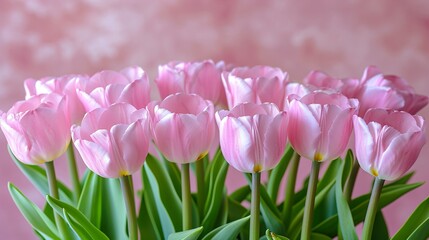 Fototapeta premium pink tulips in spring