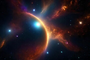 Nebula in space, colors in space