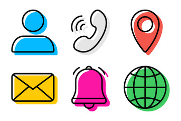 Fototapeta premium Set of icons for web