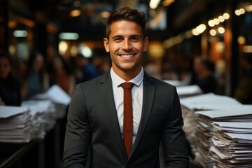 Fototapeta premium Confident Businessman in the City