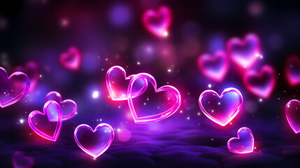 Valentine's Day background with hearts, love and romance background