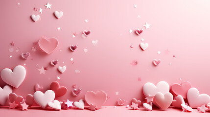 Valentine's Day background with hearts, love and romance background