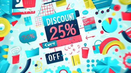discount up to 25%, advertisement background